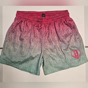Baseball Lifestyle BL101 Pink and Green Gradient Shorts